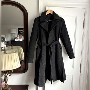 Aritzia wool and cashmere gray overcoat
